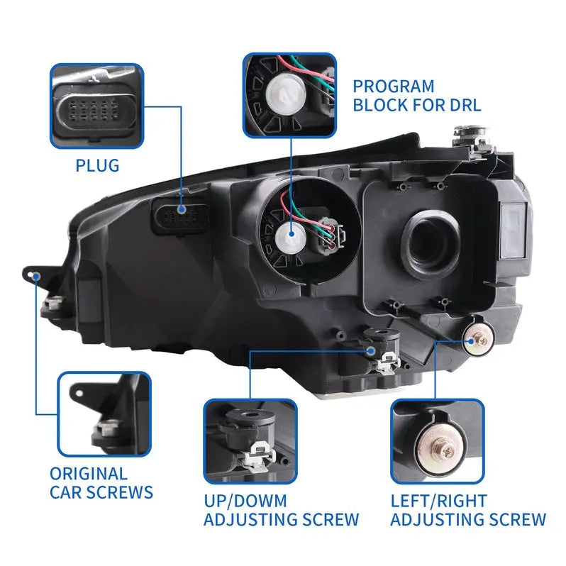 VLAND Full LED Headlights For Volkswagen 2015-2017 Golf MK7 Halogen Headlights Models (Europe is 2013-2016)