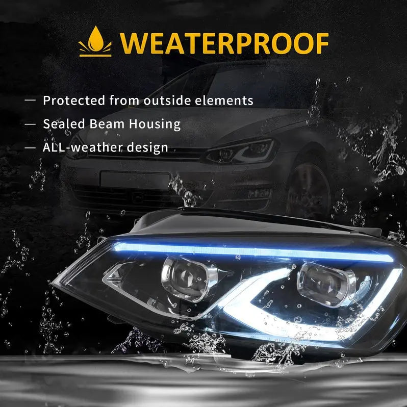 VLAND Full LED Headlights For Volkswagen 2015-2017 Golf MK7 Halogen Headlights Models (Europe is 2013-2016)