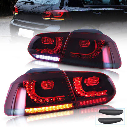 VLAND LED Taillights for Volkswagen Golf 6 MK6 2008-2013 With Sequential indicators
