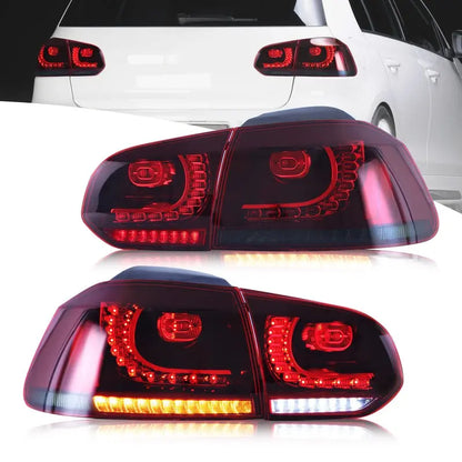 VLAND LED Taillights for Volkswagen Golf 6 MK6 2008-2013 With Sequential indicators