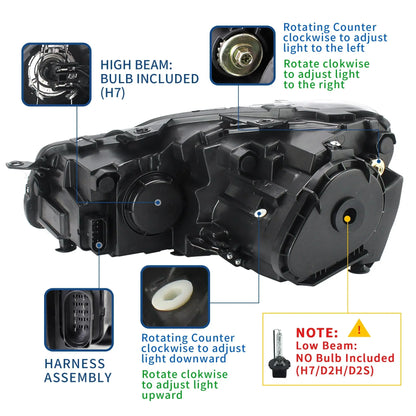 VLAND LED Headlights with Demon Eyes Fit for Volkswagen Golf6 Mk6 2009-2014