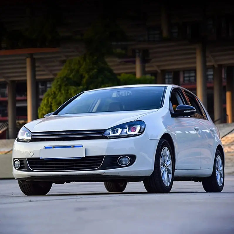 VLAND LED Headlights with Demon Eyes Fit for Volkswagen Golf6 Mk6 2009-2014