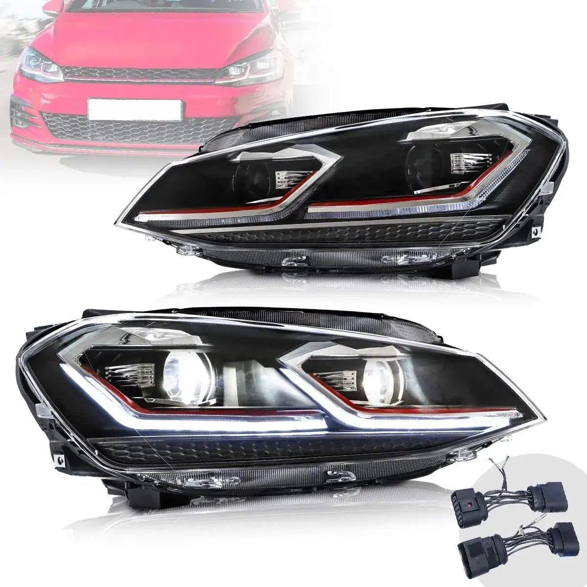 VLAND LED Headlights for Volkswagen VW Golf 7 / MK7 2015-2017 (NOT fit for Golf GTI and Golf R models)
