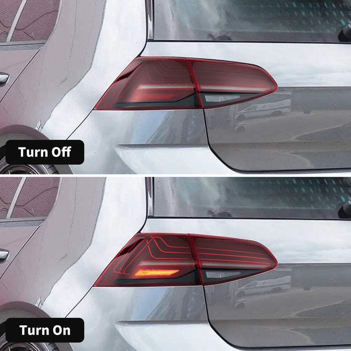 VLAND LED Taillights Laser Style For 2015-2021 Golf 7 MK7 MK7.5 Hatchback (Europe is 2013-2019)