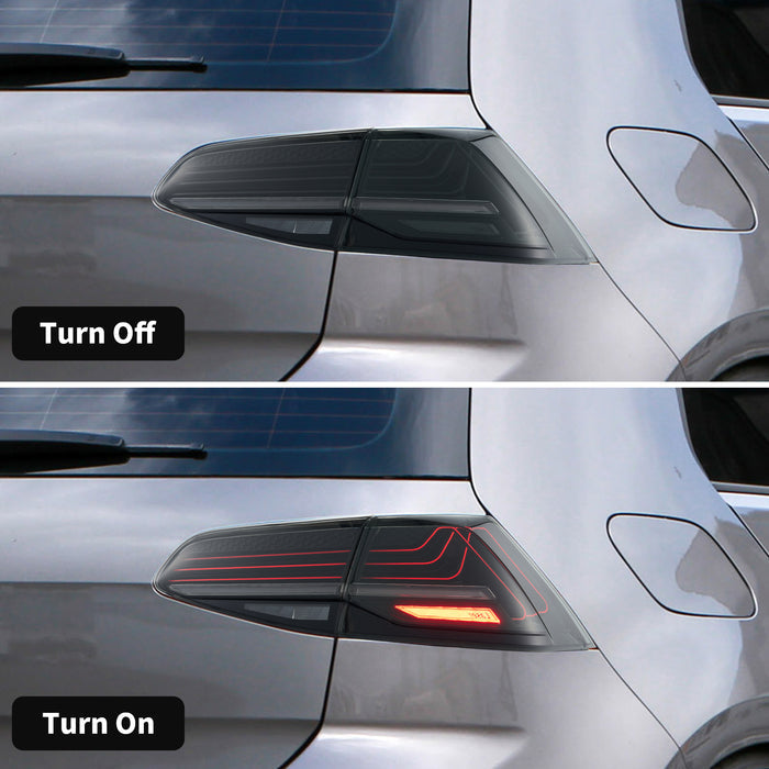 VLAND LED Taillights Laser Style For 2015-2021 Golf 7 MK7 MK7.5 Hatchback (Europe is 2013-2019)