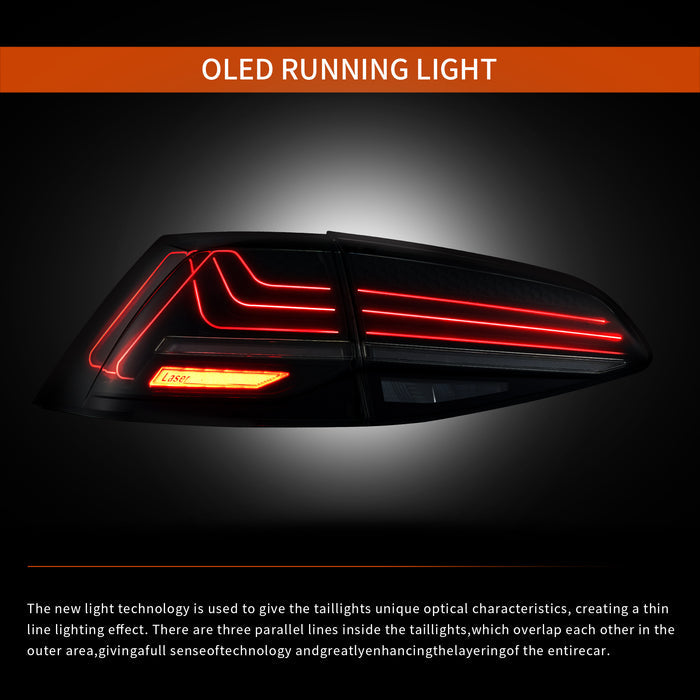 VLAND LED Taillights Laser Style For 2015-2021 Golf 7 MK7 MK7.5 Hatchback (Europe is 2013-2019)