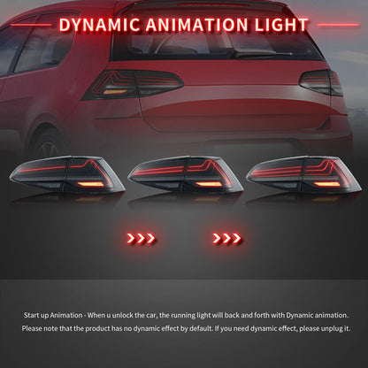 VLAND LED Taillights Laser Style For 2015-2021 Golf 7 MK7 MK7.5 Hatchback (Europe is 2013-2019)