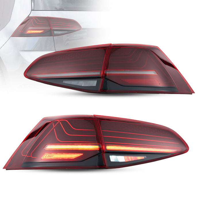 VLAND LED Taillights Laser Style For 2015-2021 Golf 7 MK7 MK7.5 Hatchback (Europe is 2013-2019)