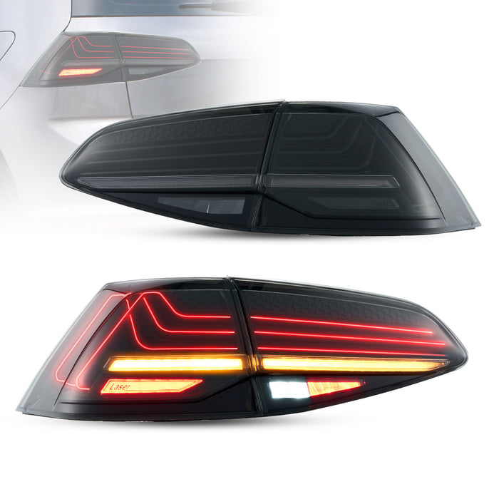VLAND LED Taillights Laser Style For 2015-2021 Golf 7 MK7 MK7.5 Hatchback (Europe is 2013-2019)