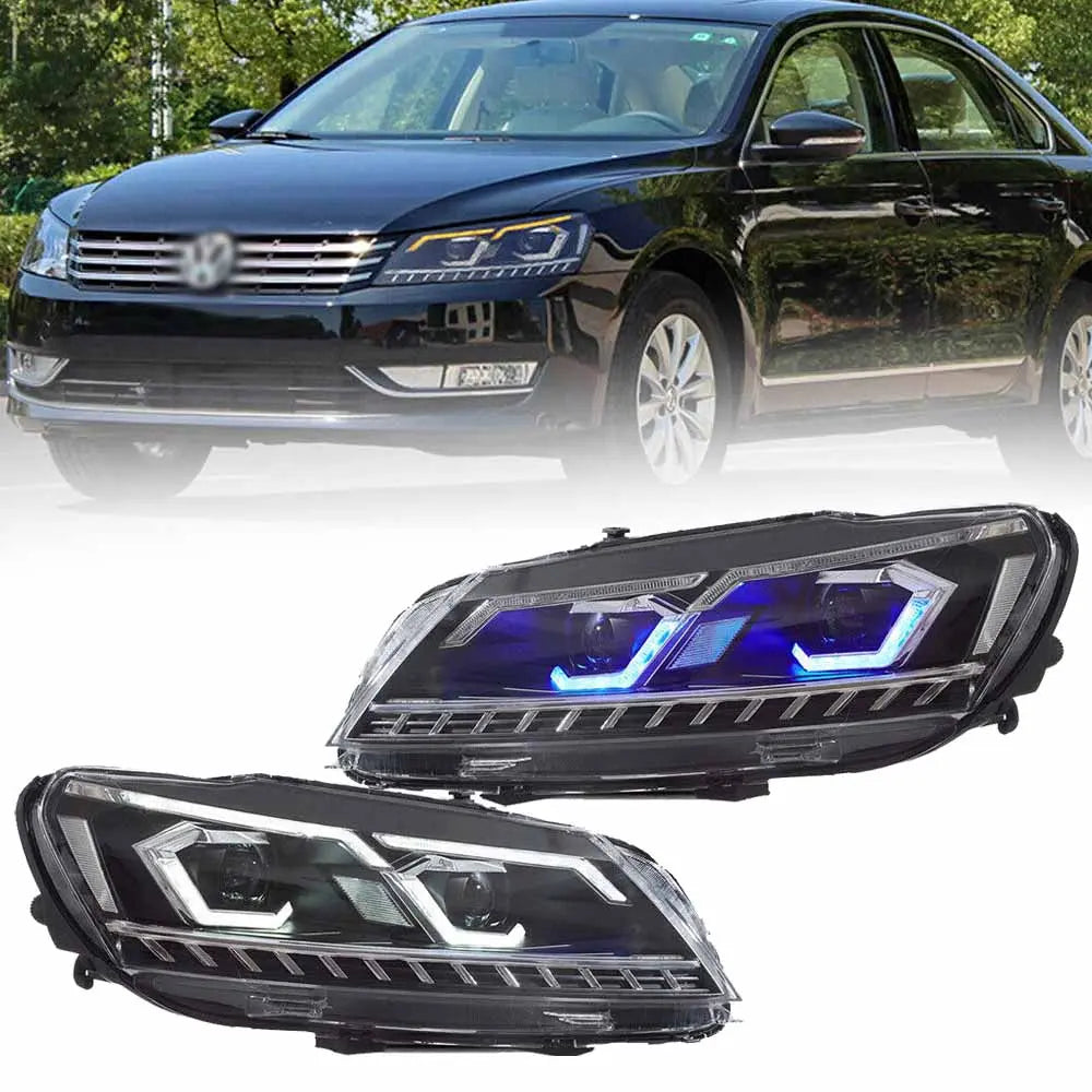 VLAND LED Headlights For 2011-2015 Passat Halogen Model