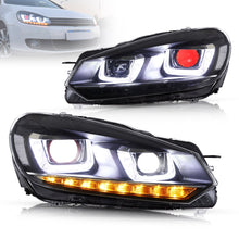 VLAND LED Headlights with Demon Eyes Fit for Volkswagen Golf6 Mk6 2009-2014