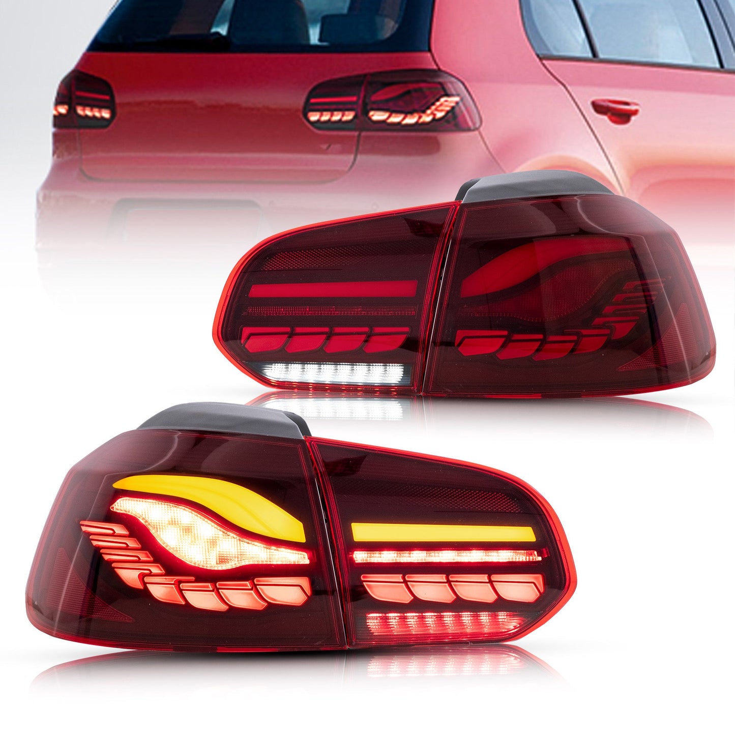 VLAND OLED Tail Lights Fit For Volkswagen Golf 6 MK6 2009-2014 (Europe is 2008-2012)