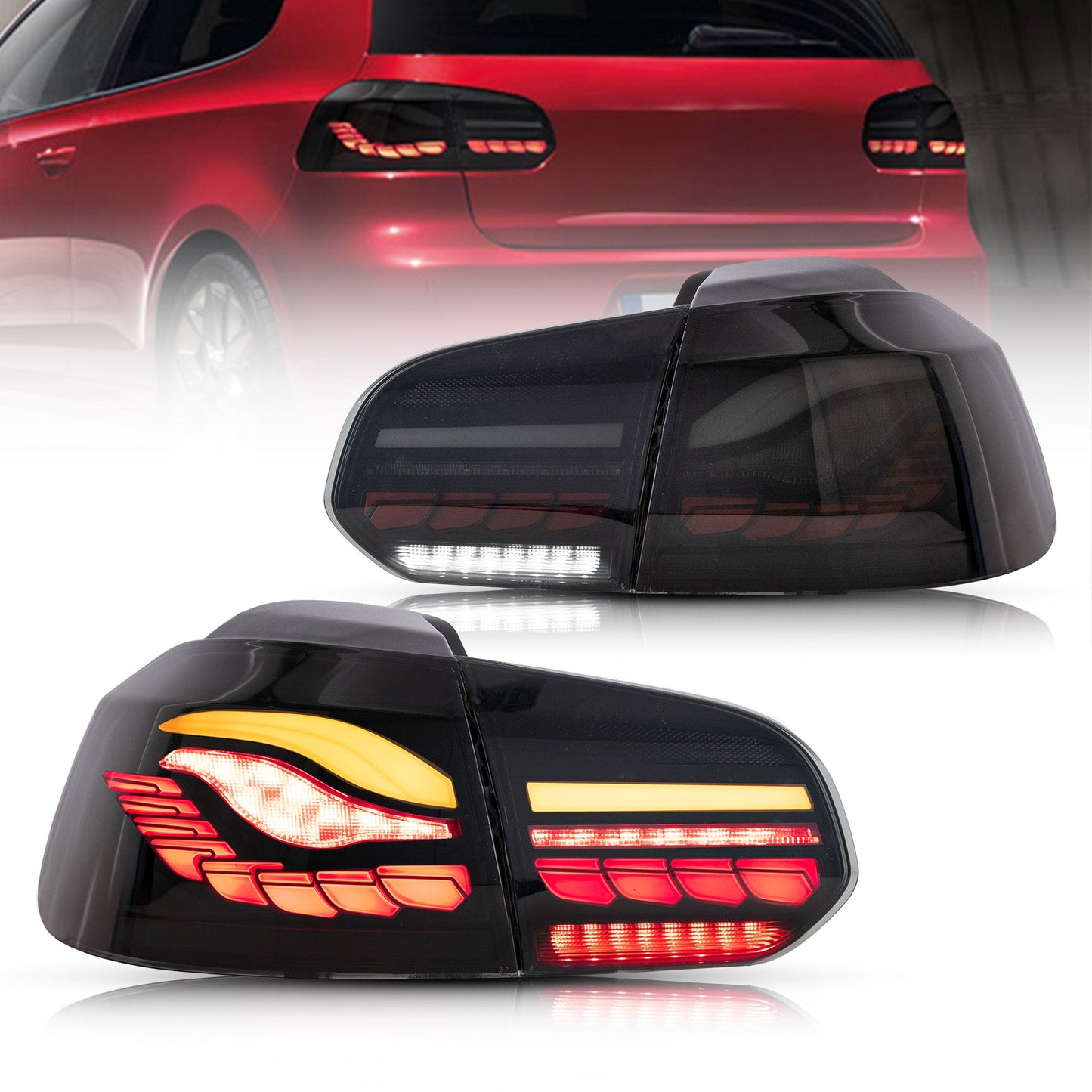 VLAND OLED Tail Lights Fit For Volkswagen Golf 6 MK6 2009-2014 (Europe is 2008-2012)
