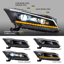 VLAND Dual Beam Headlights Without Demon Eyes Fit For Honda Accord 2008-2012