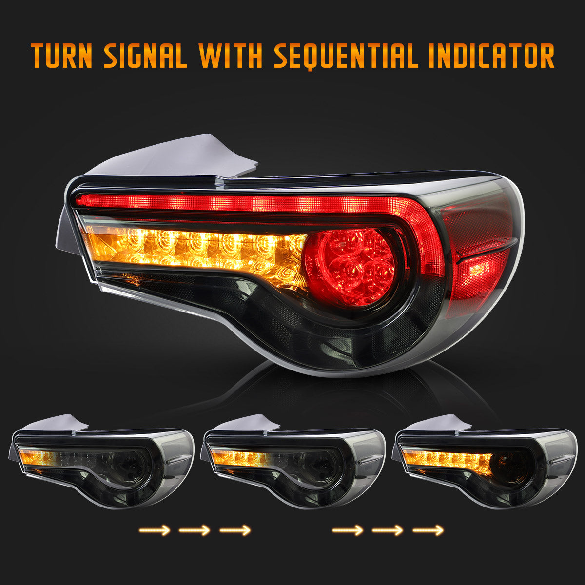 VLAND Full LED Tail Lights for Toyota 86 GT86 2012-2020 Subaru BRZ 2013-2020 Scion FR-S 2013-2020