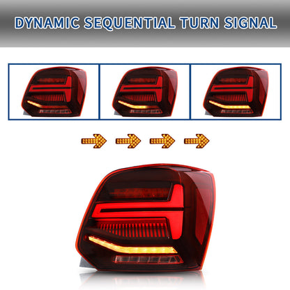 VLAND Full LED Tail Lights For Volkswagen VW Vento Polo 2009-2017