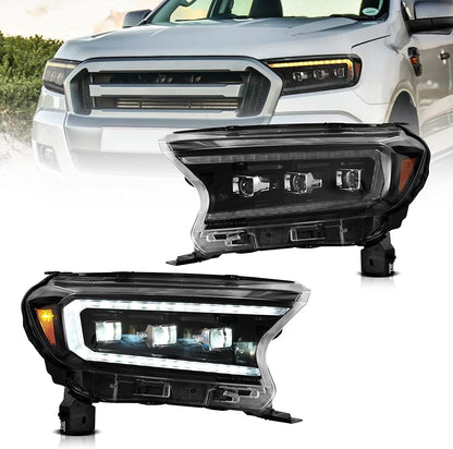 VLAND LED Projector Headlights For 2015-2022 Ford Ranger Start UP Animation DRL (For US Version)